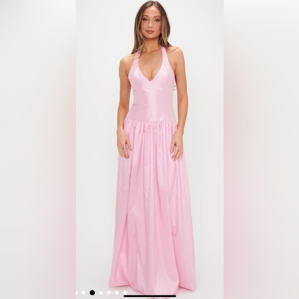 Show Me Your MuMu Pink Halter Eliza Maxi Dress - Picture 3 of 7